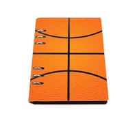 Orange Basketball Court Notebook, Pu Leather A5 Notebooks, Lined Paper Teacher Notebook 180Pages/90Sheets, Workbook for Women, Exercise Books for School, Journaling Supplies Journal Diary