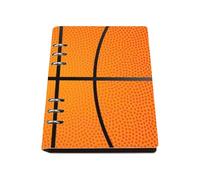 Orange Basketball Sports A5 Notebook, Pu Leather Notebooks A5, Lined Paper Reporters Notebook 180Pages/90Sheets, Exercise Books for Women, Notepad for Men, College Supplies Journal Diary