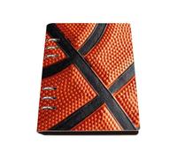 Orange Basketball Sports A5 Notebook, Pu Leather Notebooks, Lined Paper A5 Lined Notebook 180Pages/90Sheets, Book for Note Taking, School Books for School, University Stationery Journal Diary