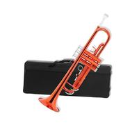 Orange Bb Standard Trumpet Set Brass Beginners Trumpet Instruments With Box Gloves(Set)