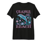 Orange Beach AL Dolphin Colorful Beach Souvenir Premium T-Shirt