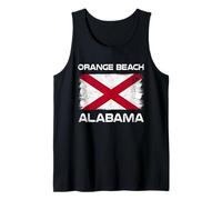 Orange Beach Alabama Flag Distressed Tank Top