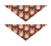 Orange Big Cat Minimalism Dog Bandanas Unique Shape Adjustable Fit Triangle Bibs Kerchief Set Cute Pet Accessories for Dogs Cats L