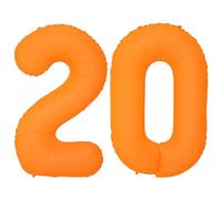 Orange Birthday Number 20 Balloon 40 IN Fluorescent 20 Helium Foil Balloon For 20th Orange Birthday Decorations 20 Year Old Boys Girls Wedding Fluorescent Party Supplies