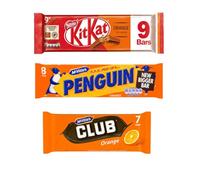 Orange Biscuit Assortment - 24 Biscuits | 9 Nestle Orange 2 Finger Kit Kat’s | 8 Mcvities Orange Penguins | 7 Mcvities Orange Club Biscuits