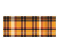 Orange Black Gird Wrapping Paper 2 Pack Buffalo Plaid Waterproof Tear-Resistant PP Craft Paper for Christmas Thnaksgiving Birthdays Holiday Presents Decorations