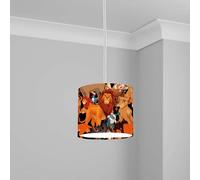 Orange Black Lion Safari Theme Ceiling Lampshade Lightshade for Kids Room - 20cm x 18.5cm