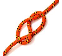 Orange & Black Polypropylene Rope, Solid Braided Poly Rope Cord Twine for Boat Yacht Dock Line Camping Washing Line (8 mm x 5 metres / 16.4 ft)