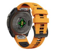 (Orange Black, QuickFit 22mm) 1:1 Fenix8 Watch Band For Garmin Fenix 8 47mm 51mm E 7 7X 6 6X 5 5X/Epix Pro/Enduro 3 QuickFit 22mm 26mm Silicone Strap Bracelet