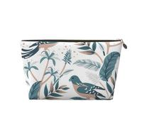 Orange Blossom Leather Portable Cosmetic Bag Organiser Suitable Business Trip for Woman Man