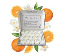 Orange Blossom Wax Melts| Strong Scented| 20 Pack| Luxury Gift Set Wax Melts| Over 96 Hrs Burn Time Per Box| Pet Friendly| Eco Friendly| Hand Poured in Staffordshire, UK