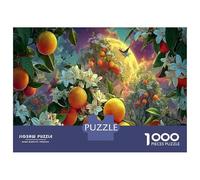 Orange Blossoms And Fruit Under Full Moon Jigsaw Puzzles for Adults,1000 Pieces Scenery Challenging Puzzle, Home Decoration Great Gift for Adults 52x38cm/1000pcs