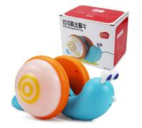 (orange,blue, 22.4*11.9cm) Children's Snail Pull Toy Learning Walker Pull Along The Early Educational Toy