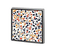 Orange Blue Leafy Intertwined Unisex Brooches & Pins Square Lightweight Lapel Badge Jewelry for Clothing Shawl Hat