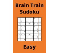 Orange Brain Train Sudoku Book, 9x9 Puzzles, 50 Pages, 5x8, Easy