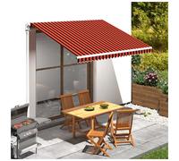 vidaXL Awning Top Sunshade Canvas Orange and Brown 350x250 cm Awning Canvas