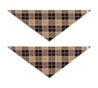 Orange Brown Square Bulk Dog Bandanas Adjustable Triangle Bibs Kerchief Set Cute Pet Holiday Accessories Decor for Dogs Cats