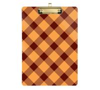 Orange Brown Square Contractors clipboard Waterproof for Police Office Nurse Football Coaches Size 9 x 12