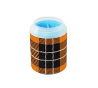 Orange Brown Square Portable Paw Washer Cup Silicone Brush Soft Pets Bathing Brush for Dogs Cats limpiador de patas para perro