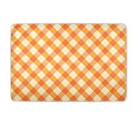 Orange Buffalo Plaid Check Extra Large Resuable Changing Pad Covers Waterproof Washable Pets Potty Training Mat Cute Cool Pee Mats for Kids Bedwetting 52" L x 34" W