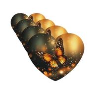 Orange Butterfly Car Air Fresheners Cards 4 Pcs Hanging Fragrance Scented Cards Long-Lasting Car Aromatherapy Tablets for Wardrobe Bathroom Car Interior Mirror Pendant Gifts