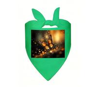 Orange Butterfly Dog Bandana Soft Breathable Polyester Triangle Scarf for Small to Large Dogs Cats Comfortable Pet Bibs for Daily Wear Party Wedding Birthday Pet Accessories