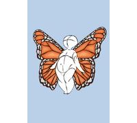 Orange Butterfly Fairy Blue Journal