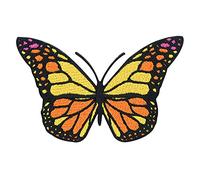 Orange Butterfly Iron-on Patch | Butterfly, Animals Iron on Patches, Butterfly Embroidery Patch, Denim ironable Patch, Jackets Badges Finally Home