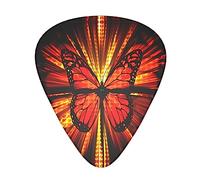 Orange Butterfly Stolmx Guitar Pick Set - Full Print Design, 3 Thicknesses Available