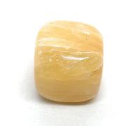 Orange Calcite 18-20mm Cuboid Crystal Tumbled Stone - 1 Pc