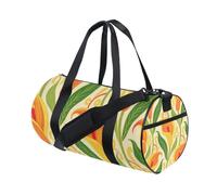 Orange Calla Lily Flowers Waterproof Travel Duffel Bags Business Trips Weekender Overnight Bag
