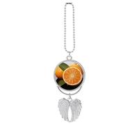 Orange Car Hanging Pendant, Zinc Alloy Rearview Mirror Charms - Relieve Visual Fatigue, Vintage Keychain Pendant, Lucky Car Interior Hanging Decoration, One size, Zinc