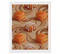 Orange Caramel Wave Diamond Art Kits for Adults 16"x20" DIY Diamond Painting Kit for Beginners Gem Art Painting with Round Full Drill Diamonds DIY Paint Paintings for Home Wall Decor Gift