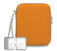 Orange Card Holder, Card Storage Organizer Gift for Cards Collector, Cards Binder Folder with Zipper for Travel Birthday Valentines Day Gifts