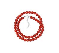Orange Carnelian Necklace For Women's, 7.5 mm Smooth Round Carnelian Beads, Carnelian Handmade Necklace, Gift For Her/Him by A&M Gems
