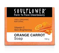 Orange Carrot Soap Handmade, 100% Pure, Natural & Cold Processed Grade 1 Bis Standard Premium & Luxurious Soap With Essential Oils, Exotic Herbs & Aroma, 150G