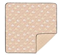 Orange Cartoon Cute Chicken Soft Padded Baby Play Mat for Indoor Outdoor Waterproof Activity Entertainment Mat for Baby Kids Toddlers Infants, 50'' x 50''