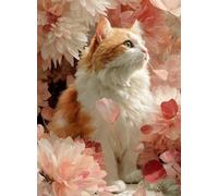 Orange Cat 120 Piece Jigsaw Puzzles for Adults, Colourful, Challenging & Brainteasing Adult puzzles 120 Pieces Petal, Fun jigsaws for The Whole Family 10x8 inch