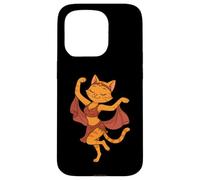 Orange Cat Belly Dancing Dancer Mom Dad Kids Case for iPhone 15 Pro