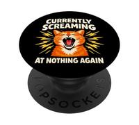 Orange Cat Chaos Funny Cat Orange Tabby Meme Comedy PopSockets Adhesive PopGrip