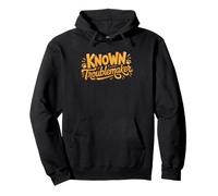 Orange Cat Energy Known Troublemaker Funny Personality Pullover Hoodie