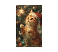 Orange Cat Holding A Magic Wand Single Toggle Blank Wall Plate Light Switch Cover Decorative 1 Gang for Kitchen Room Bathroom Size 11.4x7cm
