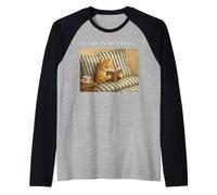 Orange Cat I'll Be in My Office Bookworm Nerd Reader Vintage Raglan Baseball Tee
