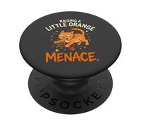 Orange Cat Mom Raising A Little Orange Menace PopSockets Adhesive PopGrip