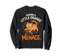 Orange Cat Mom Raising A Little Orange Menace Sweatshirt