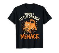 Orange Cat Mom Raising A Little Orange Menace T-Shirt