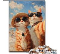 Orange Cat Taking Selfie 1000 Piece Jigsaw Puzzles for Teenagers Gifts, Challenging To Complete But Fun And Humorous Birthday Present, Gifts, Wall Art (26x38cm)