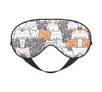 Orange Cats (1) Print Soft Eye Mask – Elastic Nighttime Shade, Light-Proof Blindfolds for Plane, Yoga, Travel