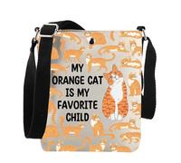 Orange Cats Lover Gift My Orange Cat Is My Favorite Child Crossbody Bag Ora-nge Cats Owner Gift, My Orange Xk