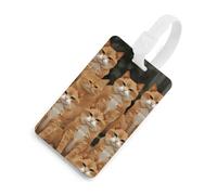 Orange Cats Luggage Tags Durable TPU Suitcase Tag with Info Card, Scratch-Resistant Bag Tags for Suitcases, Travel Bags & Backpacks, Easy to Identify, White-style, One Size, classic